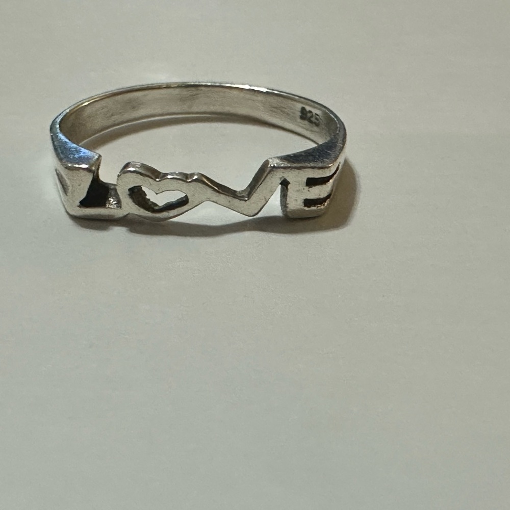 Silver Love Ring